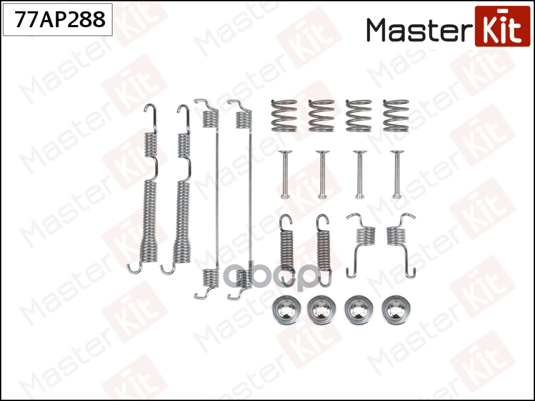 

MASTERKIT 77AP288 Комплект установочный барабанных колодок | зад прав/лев |