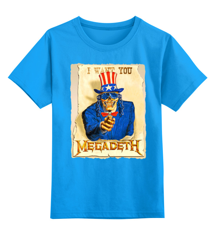 

Футболка детская Printio Megadeth цв. голубой р. 104, Megadeth