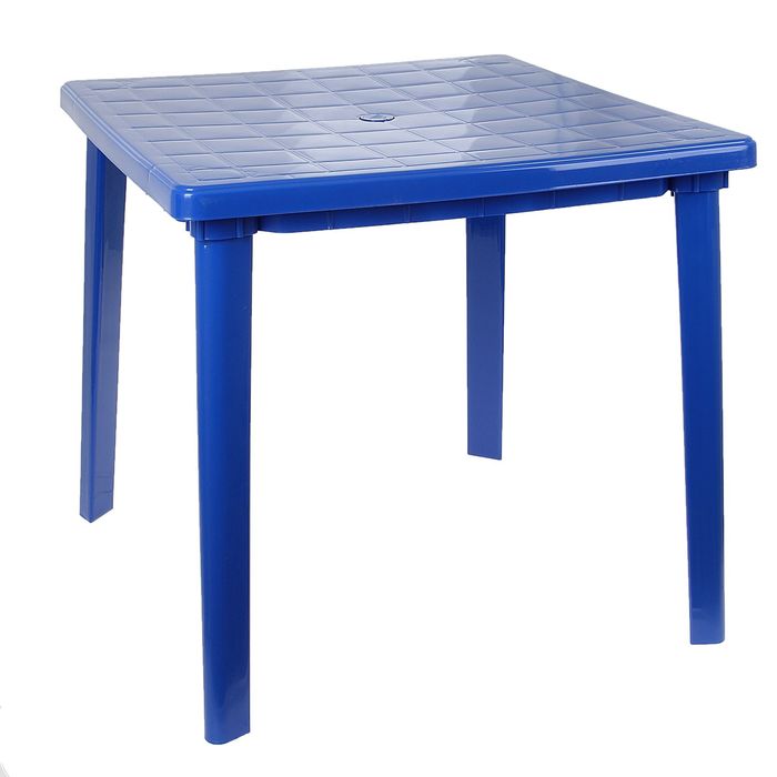 фото Стол квадратный, размер 80 х 80 х 74 см, цвет синий sima-land
