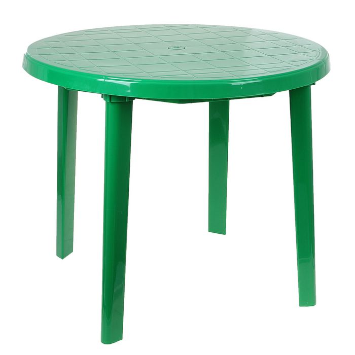 фото Стол круглый, размер 90 х 90 х 75 см, цвет зелёный sima-land