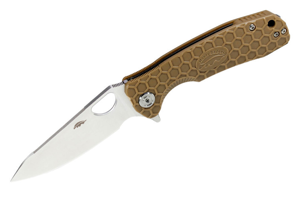 Нож Honey Badger Leaf L, D2, песочная рукоять HB1381