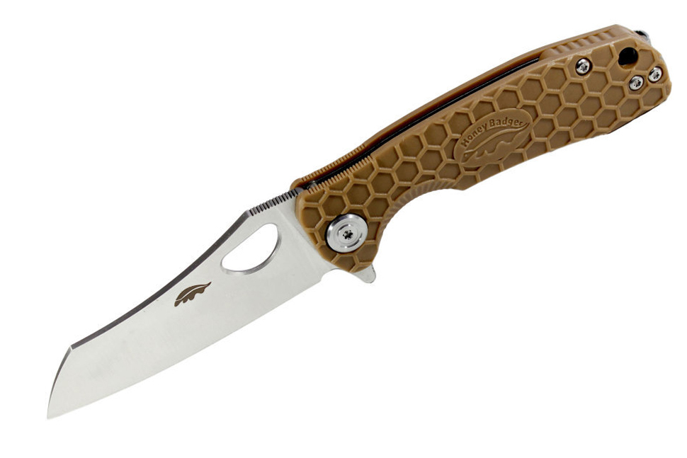 Нож Honey Badger Wharncleaver M, D2, песочная рукоять HB1162