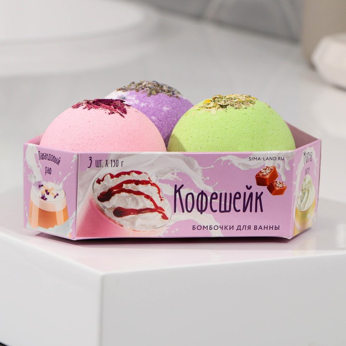 

Бомбочки для ванны Beauty Fox кофе-шейк 130 г х 3 шт, Разноцветный
