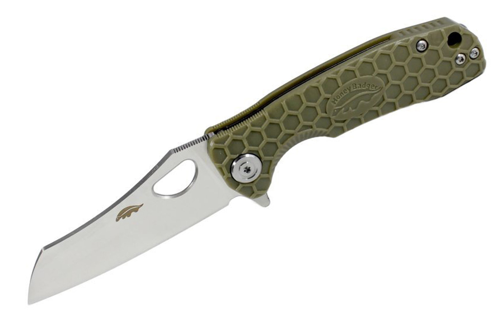 

Нож Honey Badger Wharncleaver L, D2, зеленая рукоять HB1124, Зеленый, Wharncleaver L
