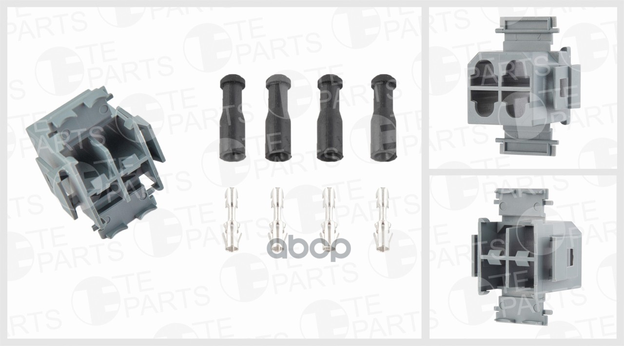 Разъём 4х Контактный (2х2), (Комплектация: 4-Pin, 4 Уплотнения) TE PARTS арт. 7760035