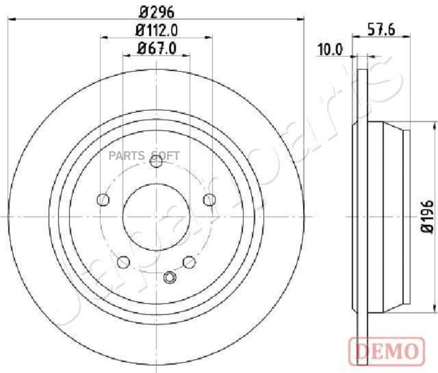 

Диск Тормозной Mercedes Viano/Vito W639 2.0-3.7 03- Задний 1шт Japanparts Dp0532C