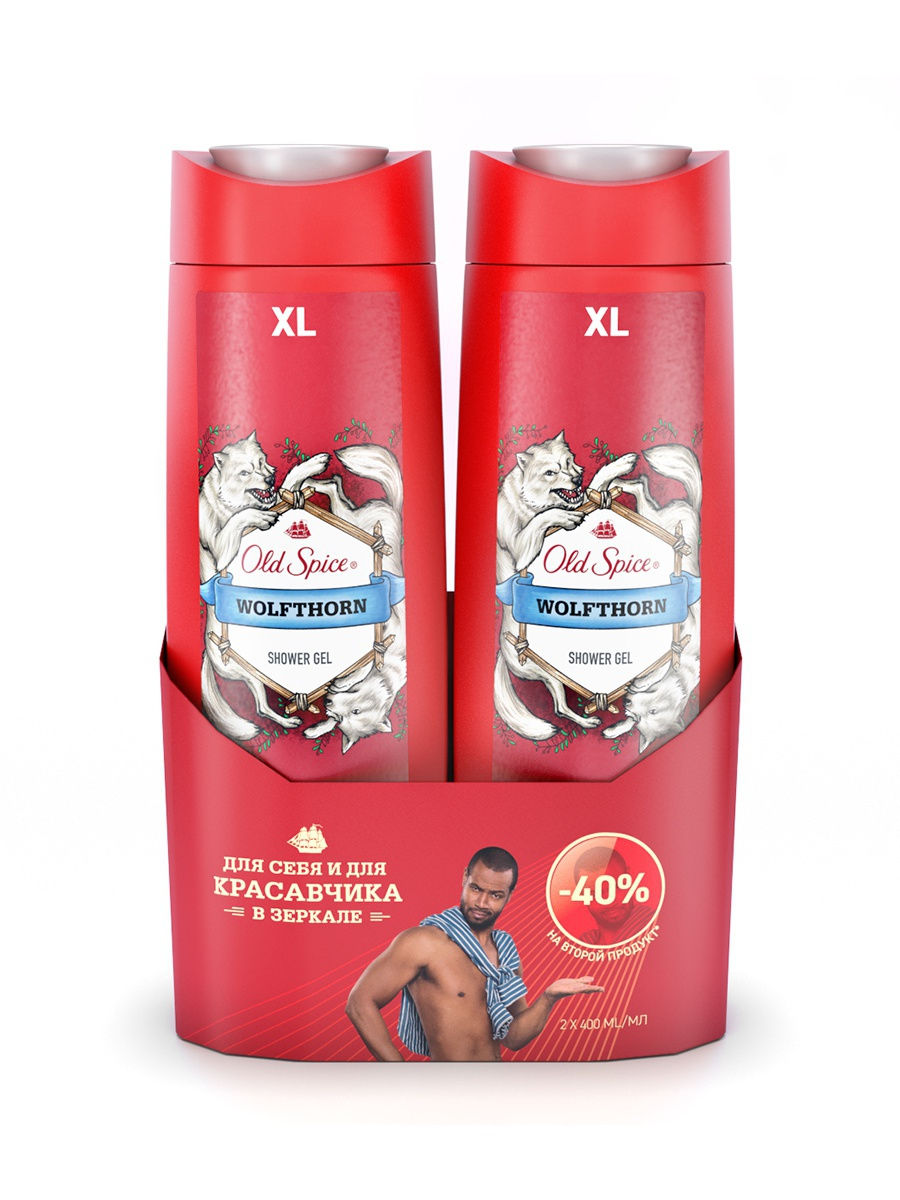 Гель для душа Old Spice Wolfthorn 400 мл x 2 шт.