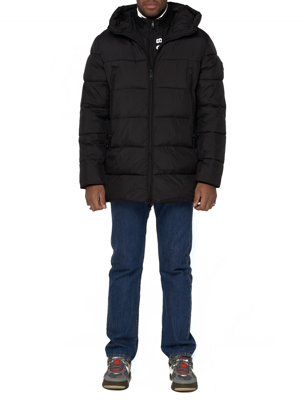 

Спортивная куртка мужская NoBrand AD93686 черная 3XL, AD93686