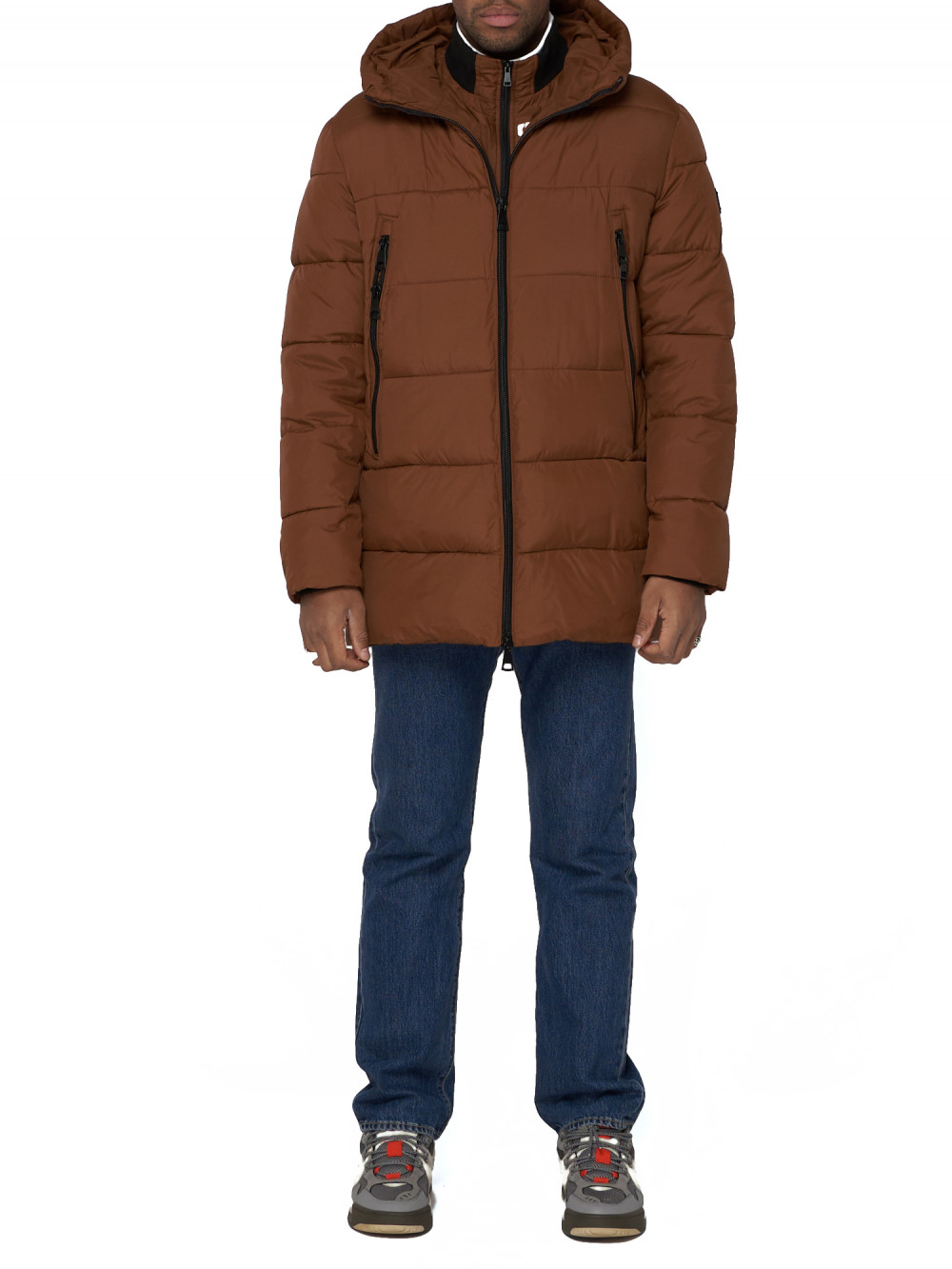 

Спортивная куртка мужская NoBrand AD93686 коричневая 3XL, AD93686
