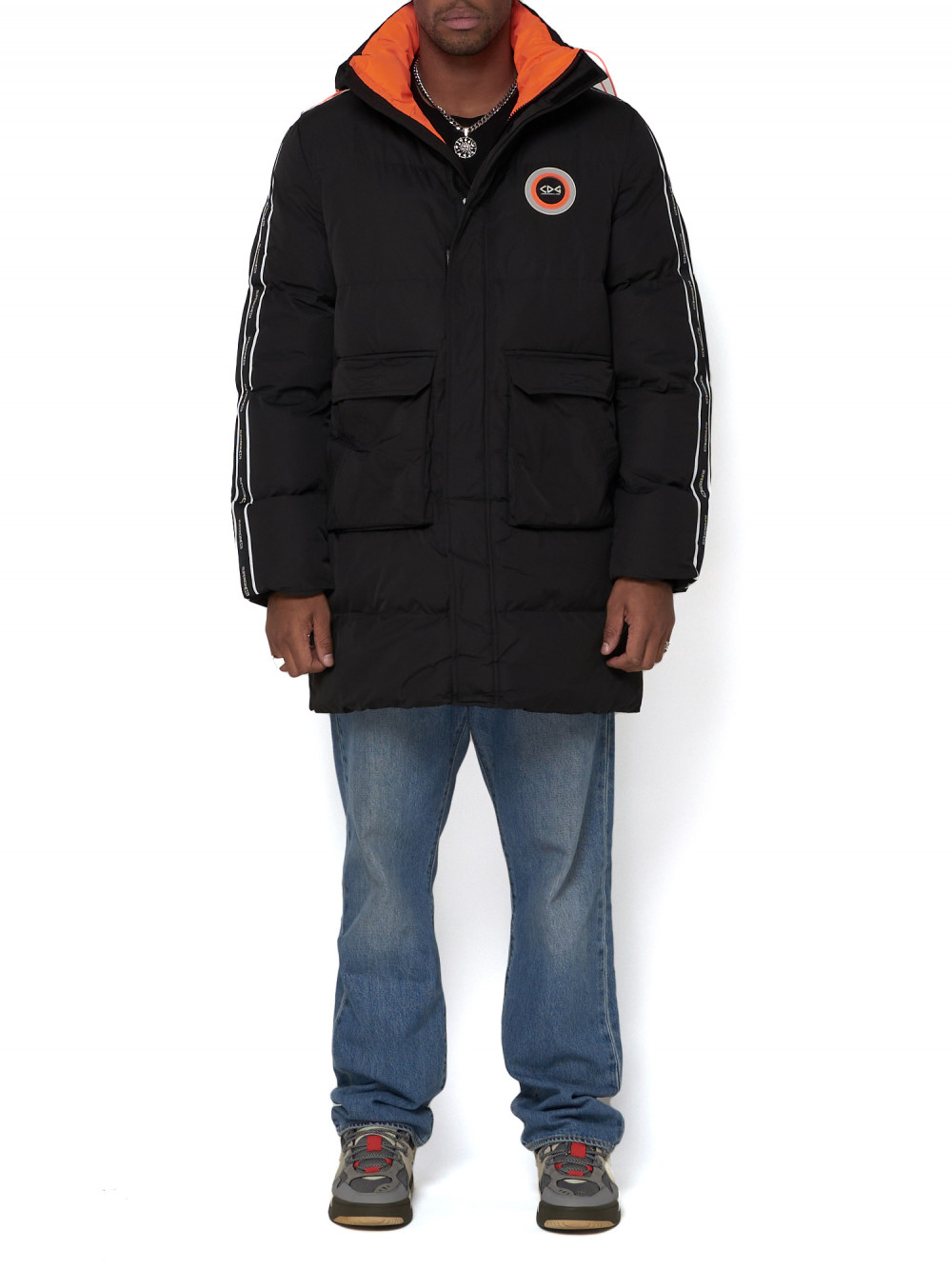 

Спортивная куртка мужская NoBrand AD9009 черная 3XL, Черный, AD9009