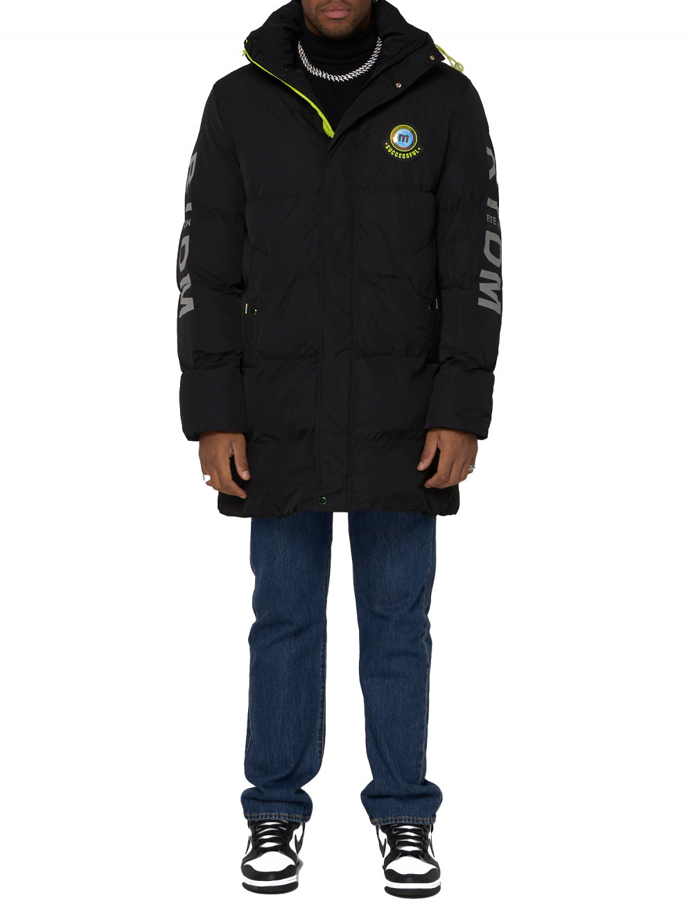Спортивная куртка мужская NoBrand AD9005 черная 3XL