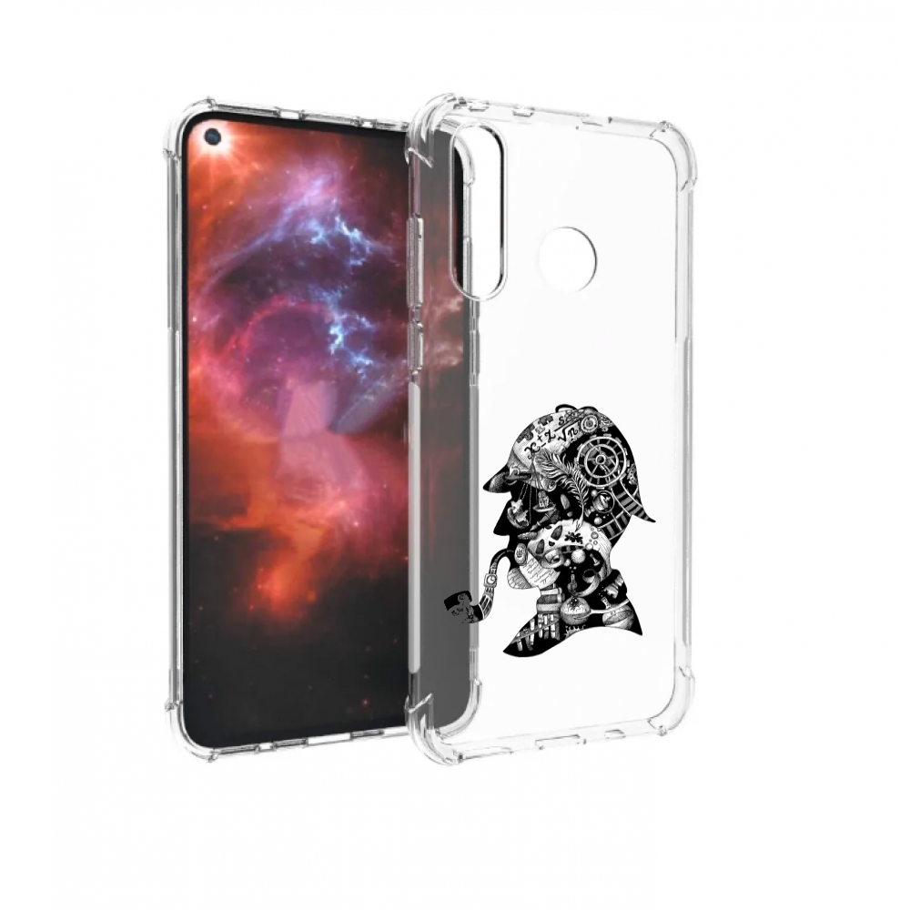 

Чехол бампер MyPads мужчина с трубкой абстракция для Huawei Nova, Прозрачный, Tocco