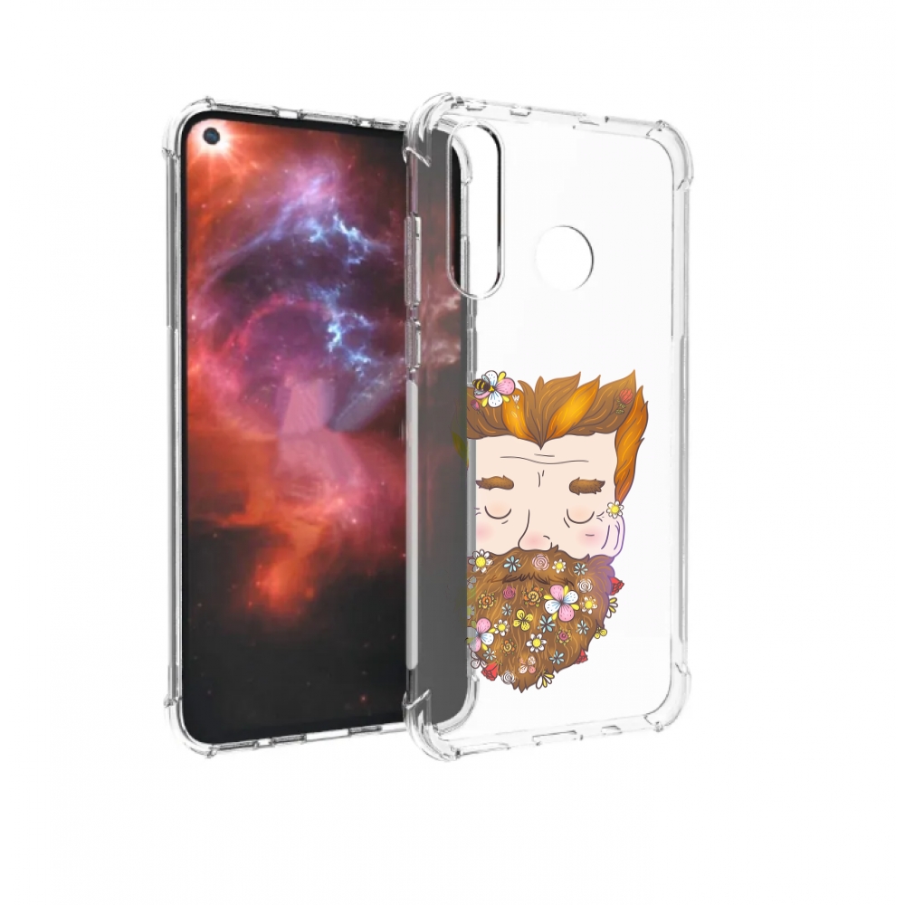 

Чехол бампер MyPads мужчина с цветами в бороде для Huawei Nova 4, Прозрачный, Tocco