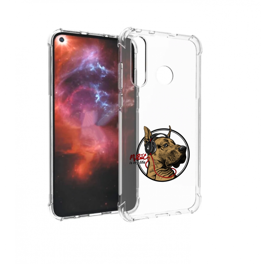 

Чехол бампер MyPads музыкальная собака для Huawei Nova 4 противо, Прозрачный, Tocco