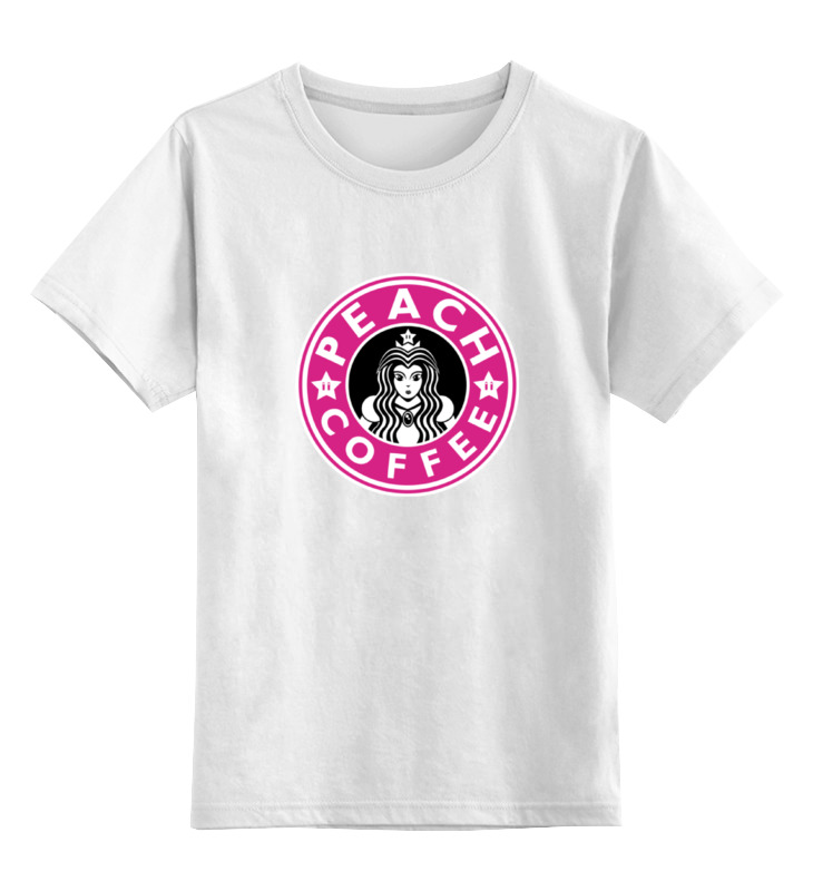 

Футболка детская Printio Princess peach coffee цв. белый р. 104, Princess peach coffee