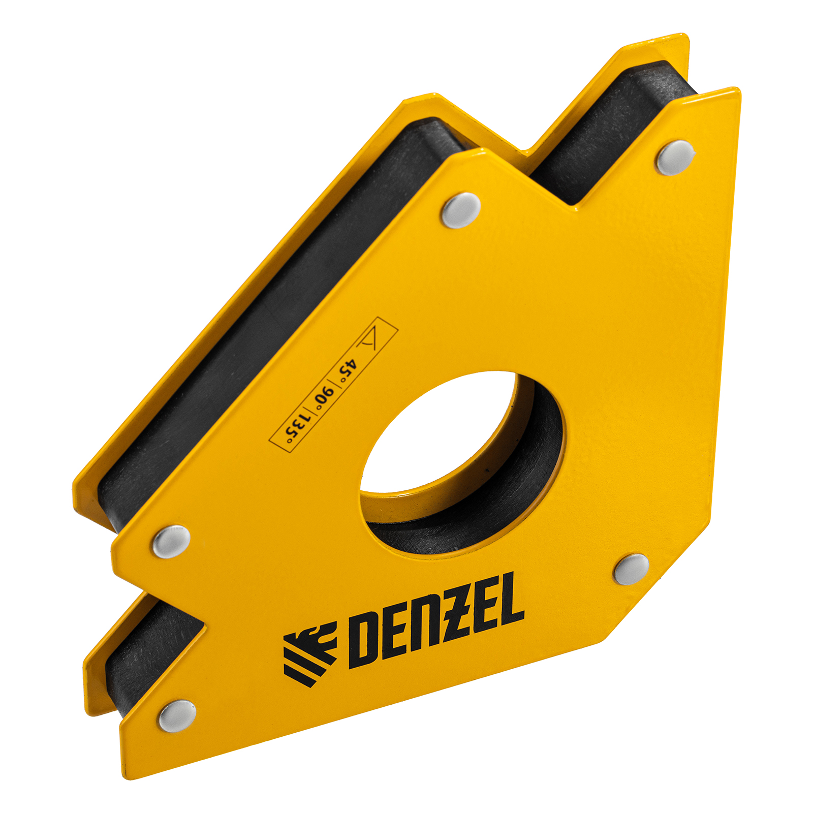 Фиксатор магнитный для сварочных работ DENZEL усилие 75 LB 97560 магнитный фиксатор для сварочных работ denzel