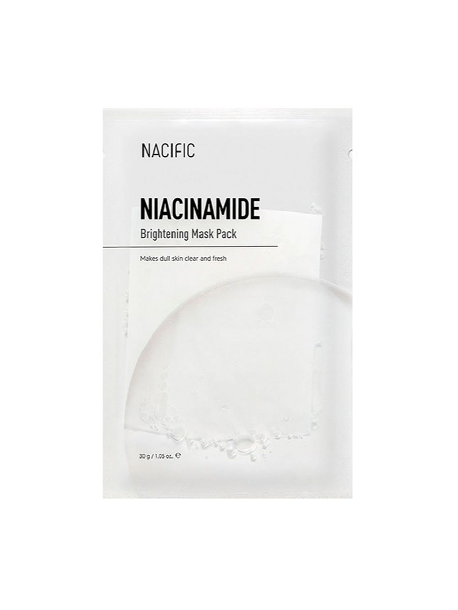 Тканевая маска Nacific для сияния кожи с ниацинамидом 30 г bling pop маска для лица тканевая придающая сияние с рисовыми отрубями brightening