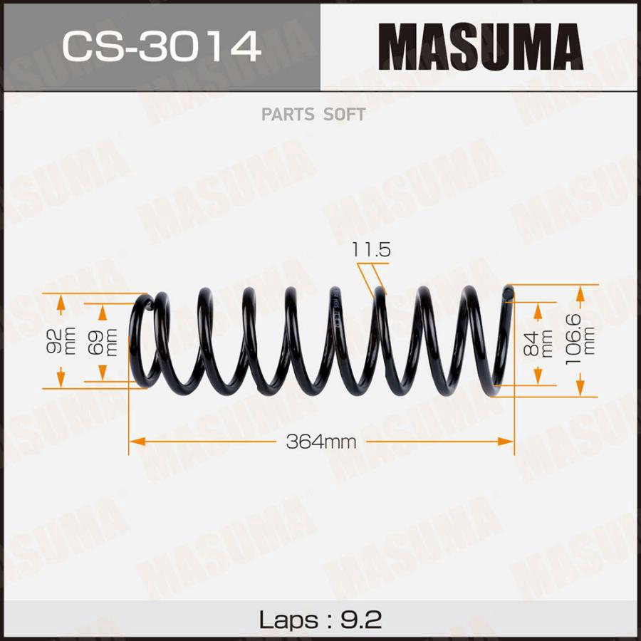 

Пружина подвески MASUMA rear LANCER / CY2A.2WD.RUS