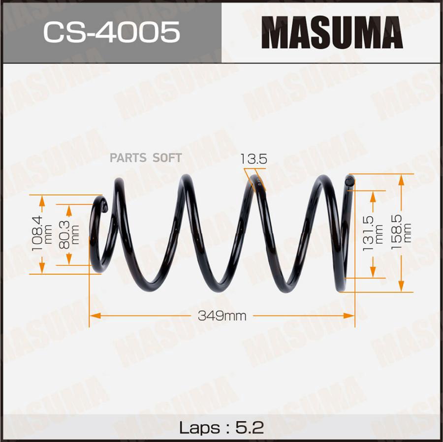 

Пружина подвески MASUMA front MAZDA 3 9-13