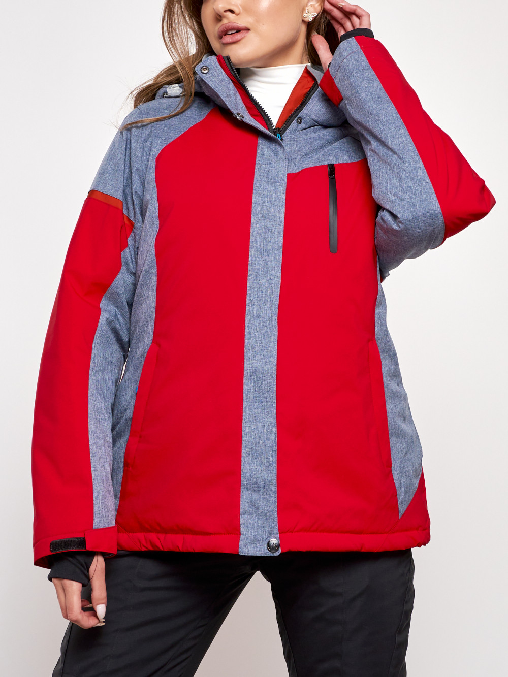 Горнолыжная куртка женская зимняя большого размера Chunmai AD2272-3Kr, 54