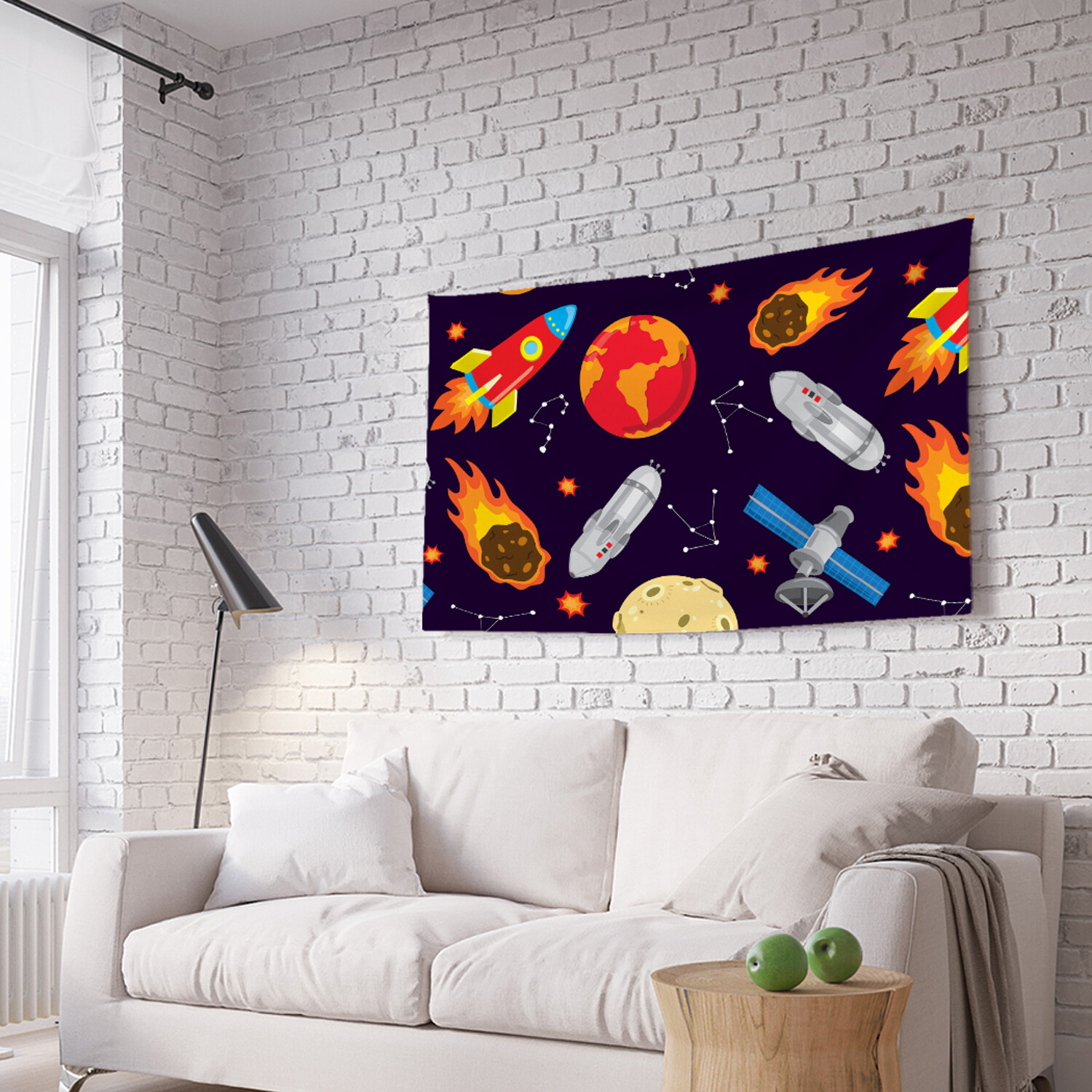

Горизонтальное фотопанно JoyArty "Космический микс" из ткани 100х150 см