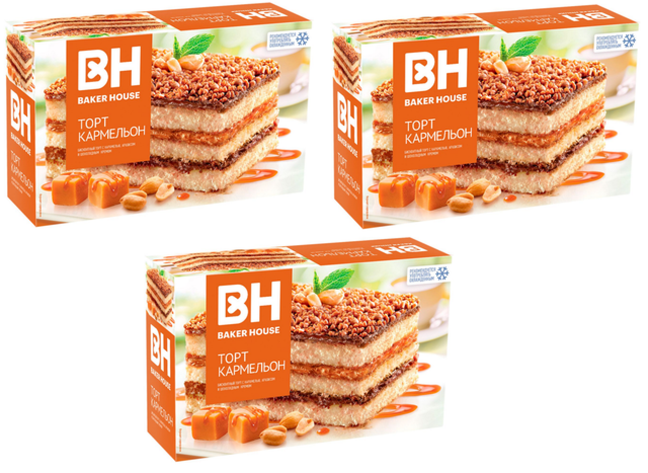 

Торт Baker House Кармельон, 350 г х 3 шт