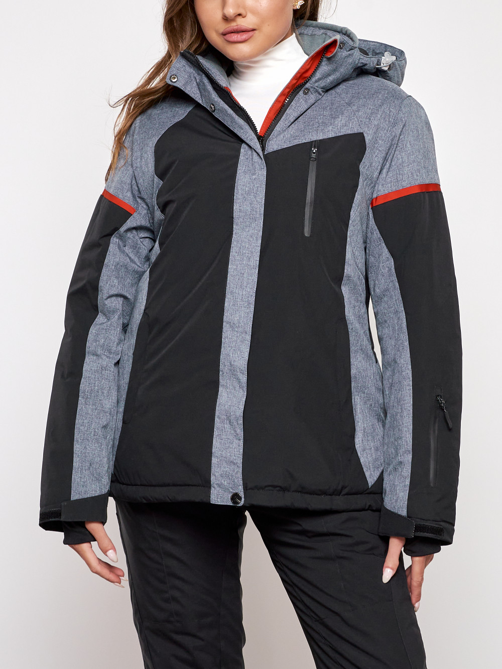 Горнолыжная куртка женская зимняя большого размера Chunmai AD2272-3Ch, 56