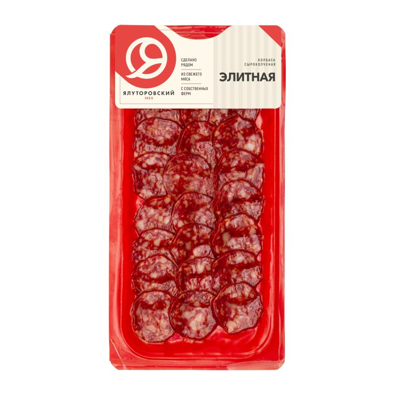 

Колбаса сырокопченая Ялуторовский мясокомбинат Элитная нарезка 100 г
