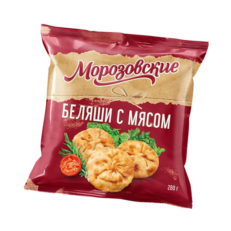 

Беляши Морозовские бездрожжевые с мясом замороженные 280 г