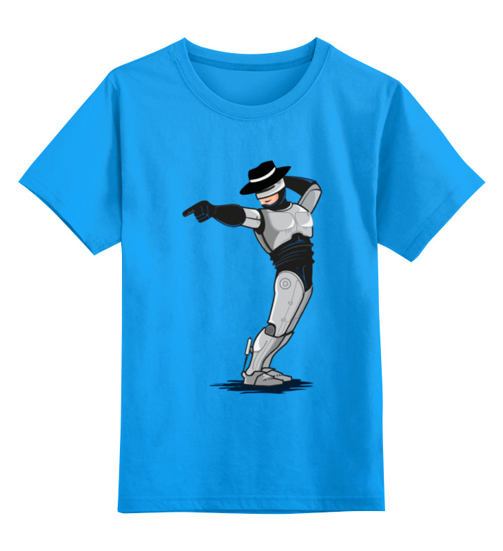 

Футболка детская Printio Robocop x jackson цв. голубой р. 104, Robocop x jackson