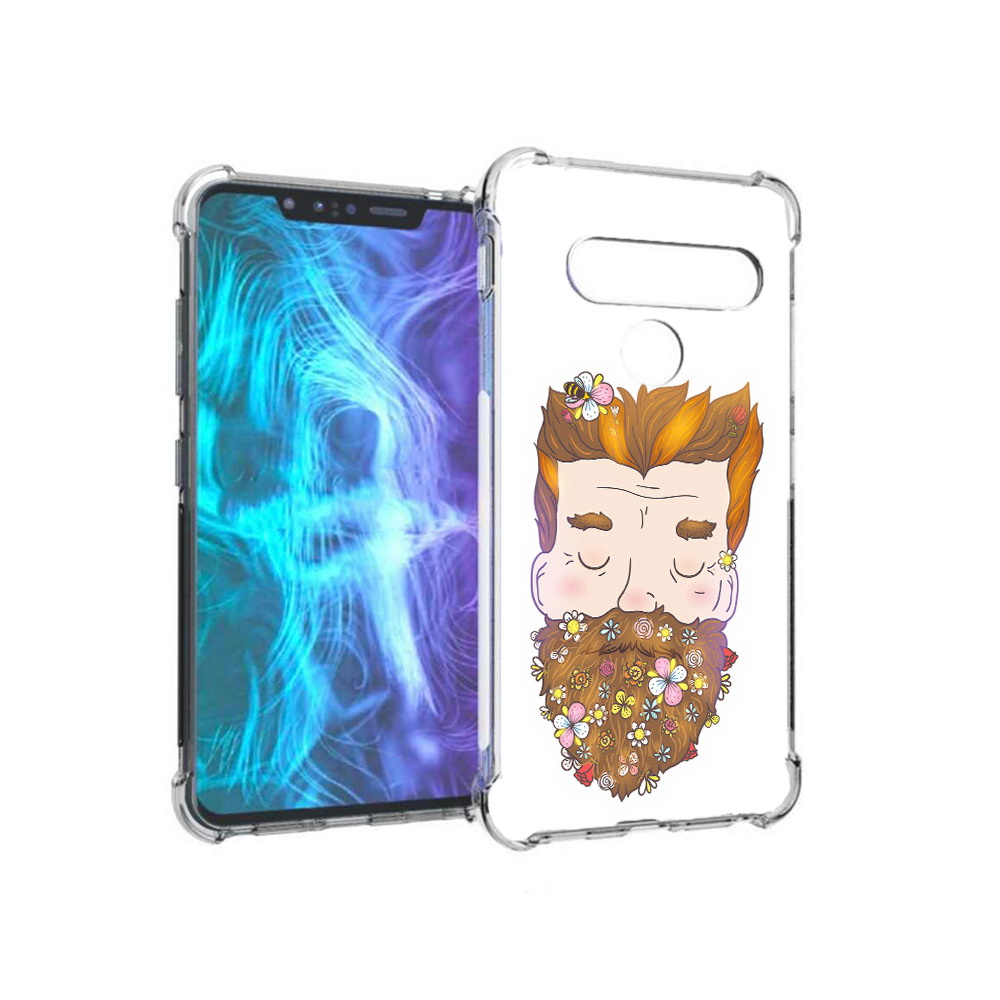 

Чехол MyPads Tocco для LG G8 мужчина с цветами в бороде (PT135945.77.489), Tocco