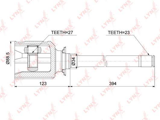 

ШРУС внутр.прав.LEXUS RX300 03-08, TOYOTA Highlander 2.4-3.3 00-07 / RAV 4 II 2.0 01-05