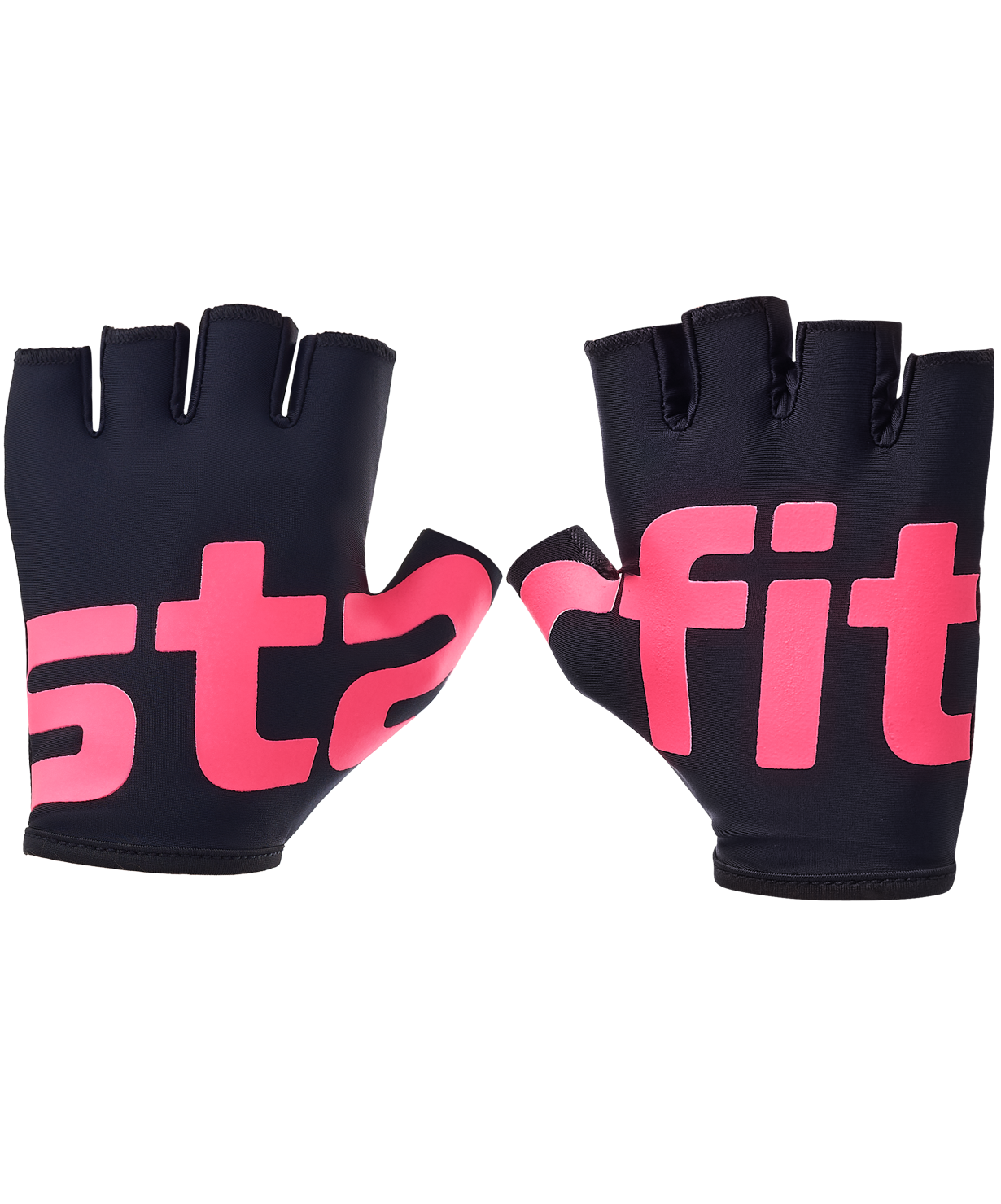 фото Перчатки для фитнеса starfit wg-102, черный/малиновый