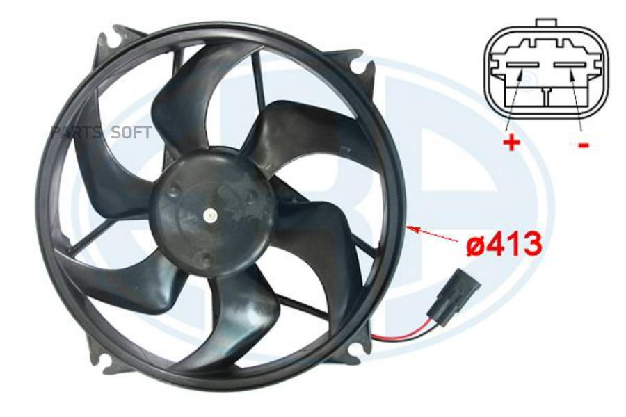 ERA Вентилятор охлаждения радиатора PEUGEOT 307 ERA 352006