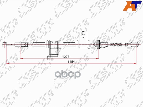 Трос Ручного Тормоза Chevrolet Captiva Rh правый 06- Sat арт ST-52-0100 1552₽