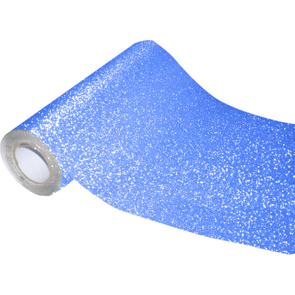 Пленка самоклеящаяся deVENTE в рулоне ПП лазурно-синий с блестками 45х100 см