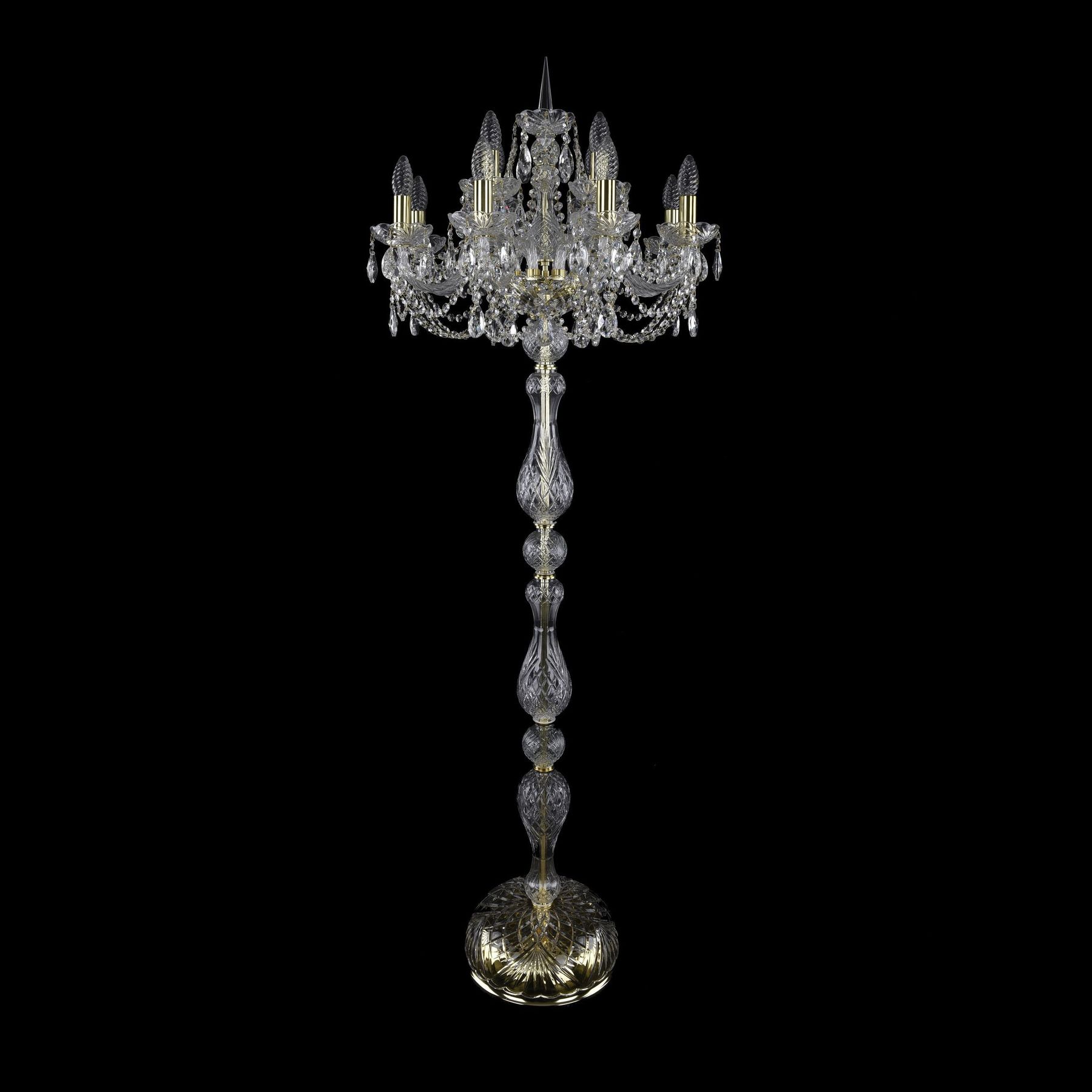 фото Торшер 1406t1/8+4/195-165 g bohemia ivele crystal