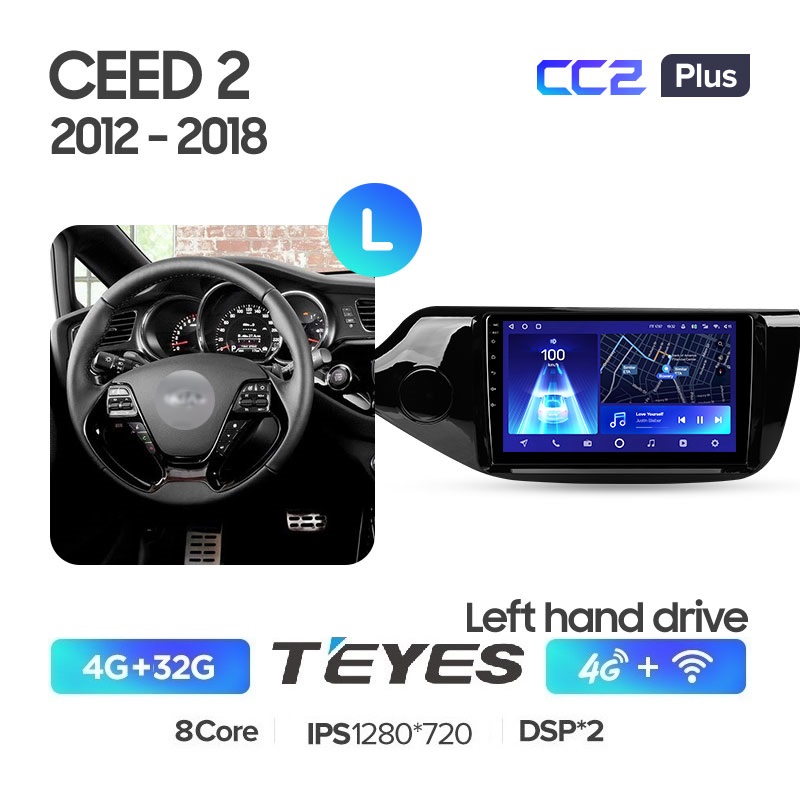 Автомобильная магнитола Teyes CC2 Plus 4/32Гб Kia Ceed 2012 - 2018 ANDROID 10