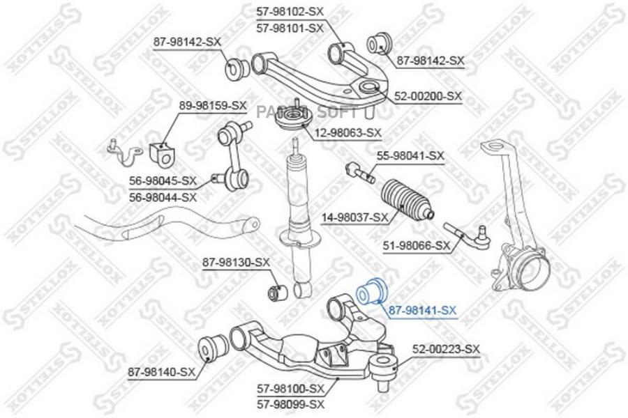 

STELLOX Сайлентблок STELLOX 8798141sx