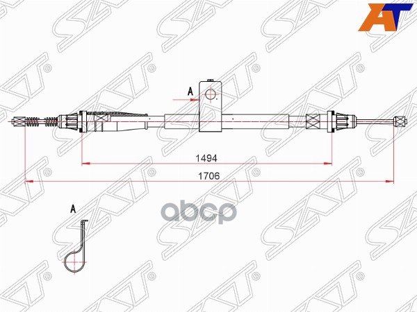 

Трос Ручного Тормоза Nissan Note Lh (левый) 06-13 Sat арт. ST-52-0109