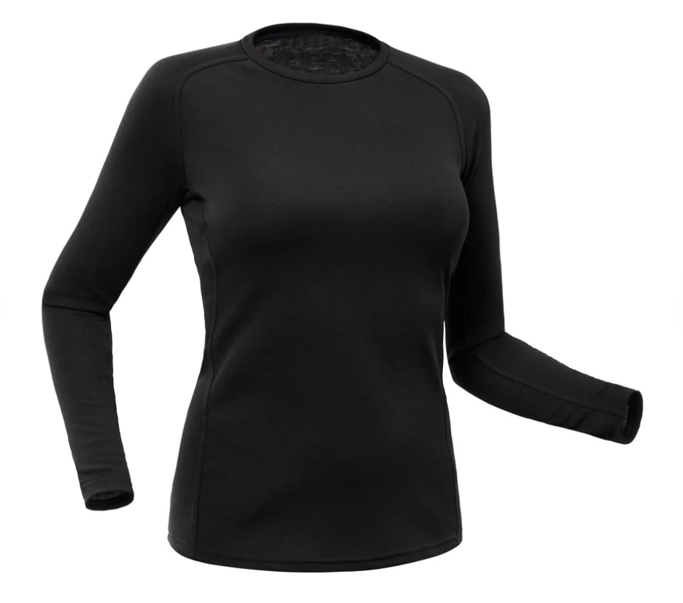

Термобелье Decathlon (верх) лыжное женское черное 100 Base layer top W black, M, Base layer top