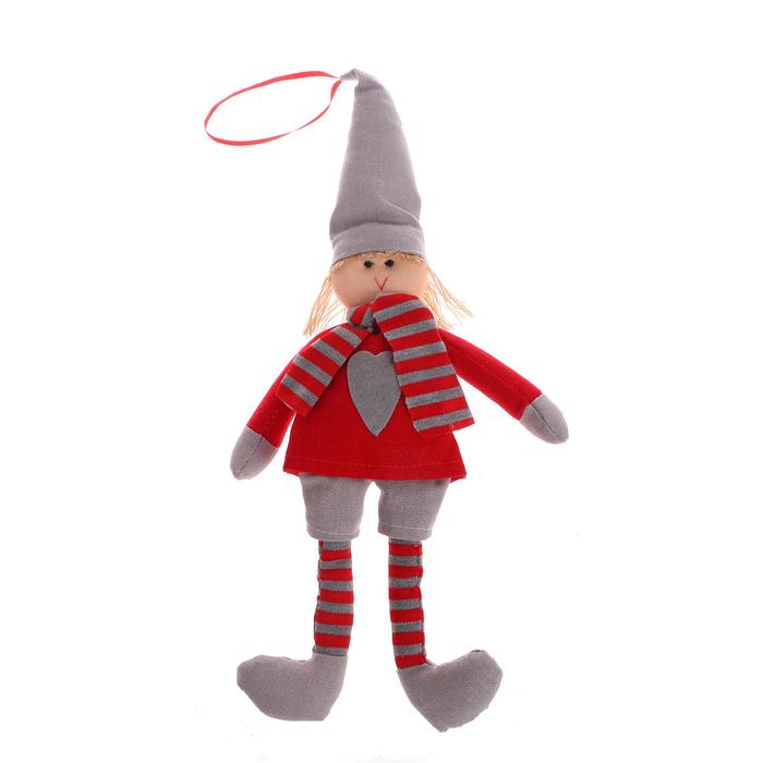 Кукла интерьерная «Кукла», в колпаке, с сердцем на кофточке кукла интерьерная девочка в красном колпаке и полосатом шарфике 57 см