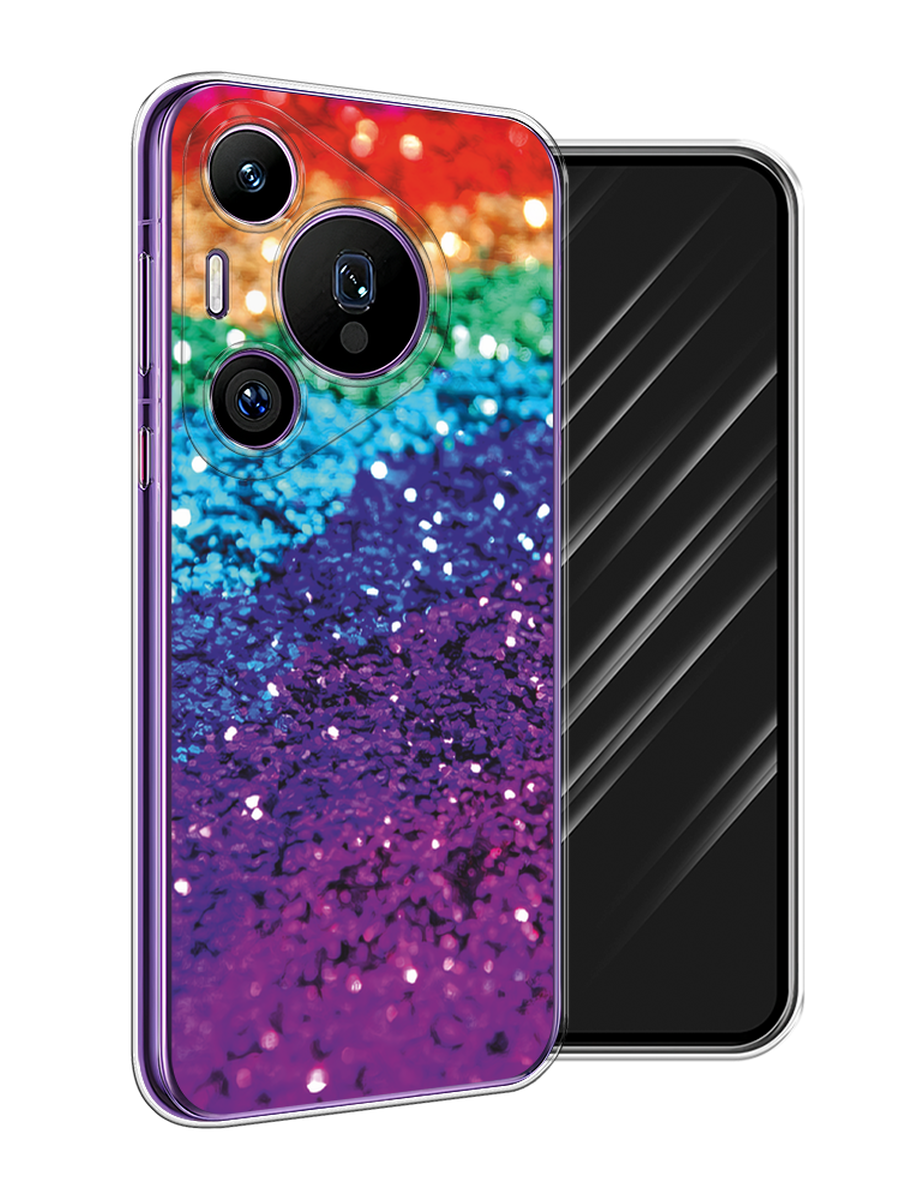 

Чехол Awog на Huawei Pura 70 Pro/70 Pro Plus "Блестящая радуга рисунок", Разноцветный, 6124450-1