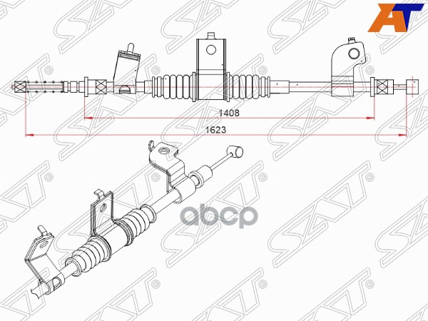 

SAT ST-52-0118 Трос ручного тормоза MITSUBISHI OUTLANDER 06-12 1шт