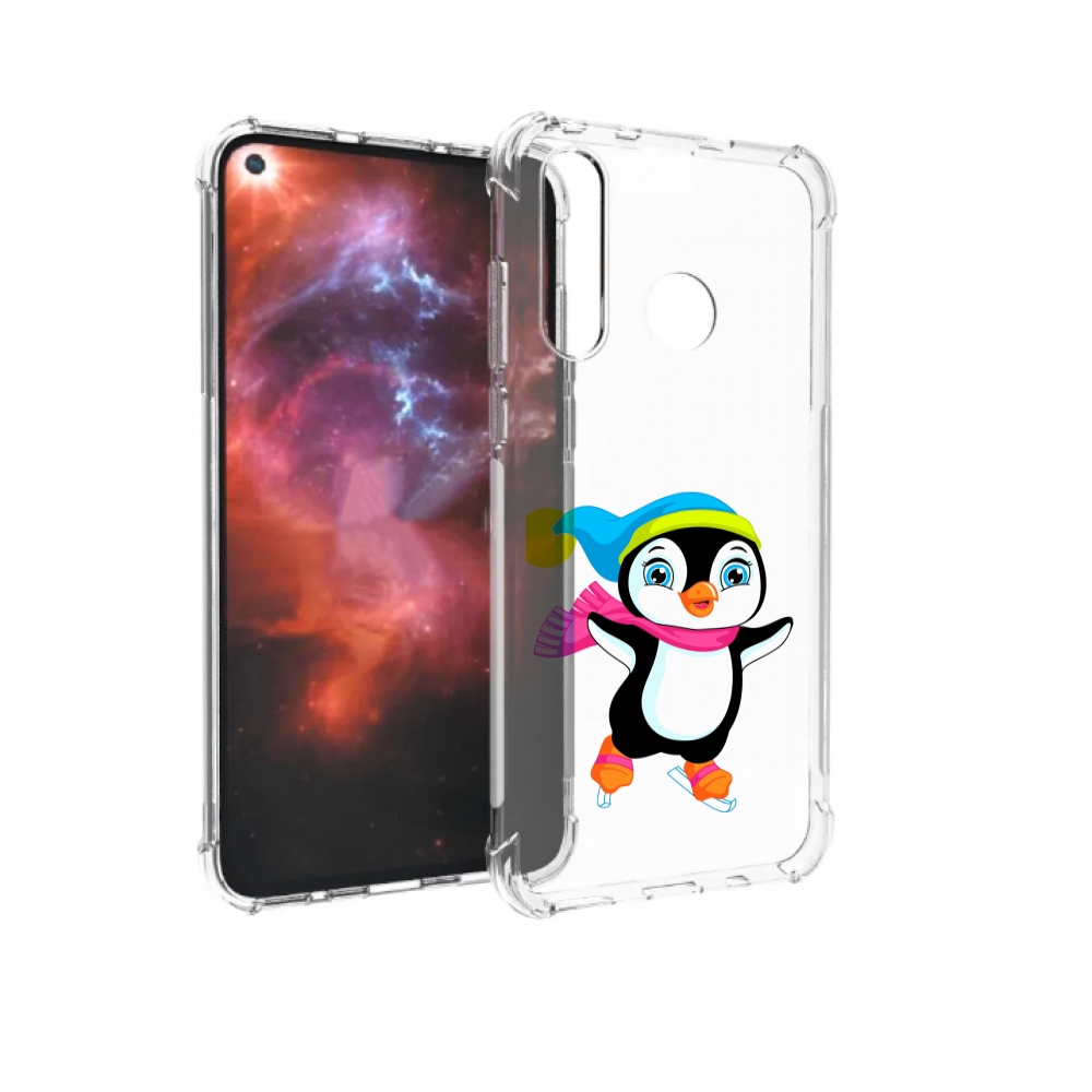 

Чехол бампер MyPads пингвин на коньках для Huawei Nova 4 противо, Прозрачный, Tocco