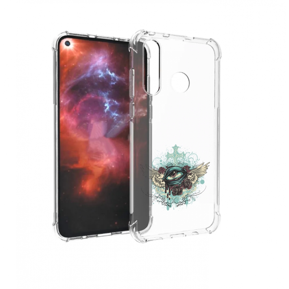 Чехол бампер MyPads плачущий глаз с крыльями для Huawei Nova 4 п