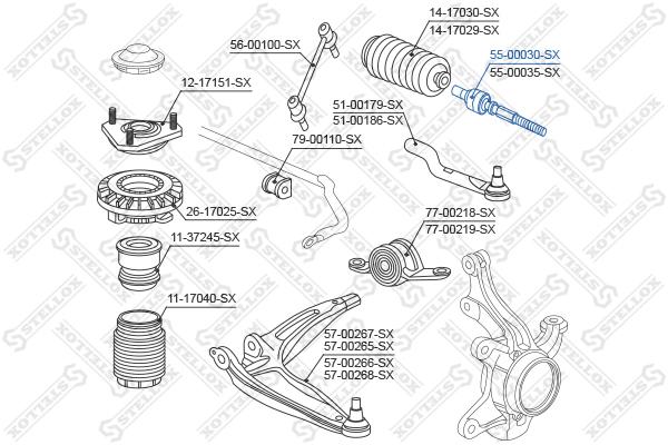 

STELLOX Тяга рулевая STELLOX 5500030sx