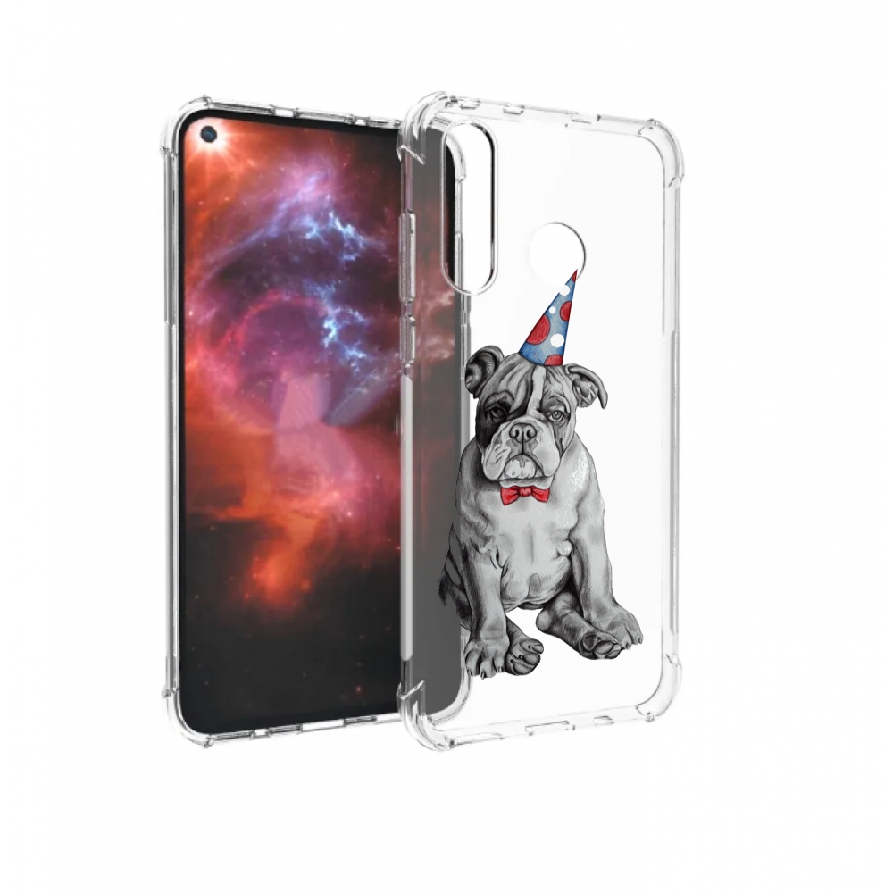 Чехол бампер MyPads праздничный щенок для Huawei Nova 4 противоу