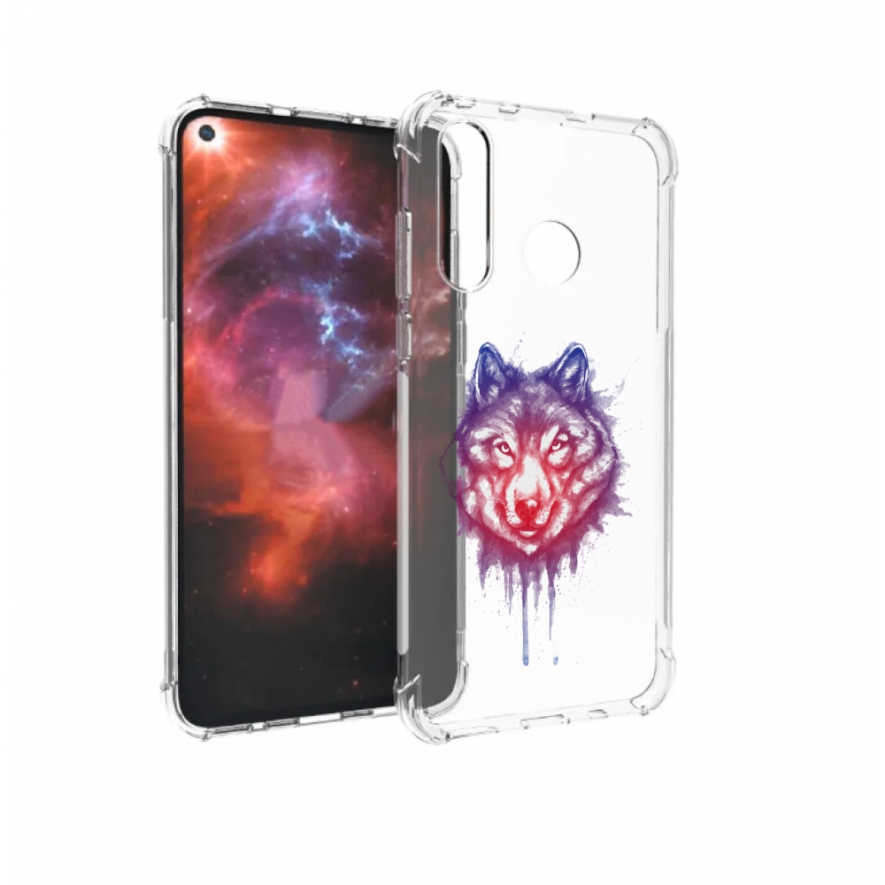 

Чехол бампер MyPads пушистый волк для Huawei Nova 4 противоударный, Прозрачный, Tocco