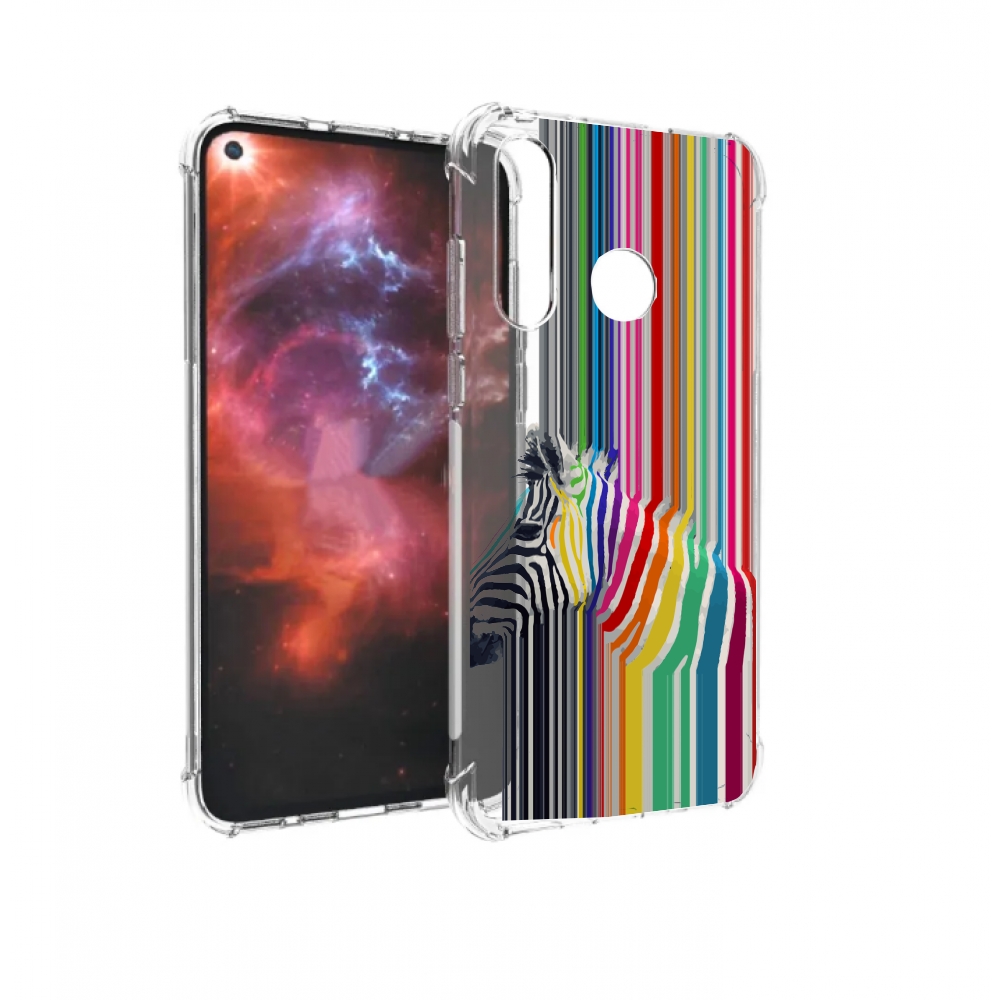 

Чехол бампер MyPads радужная зебра для Huawei Nova 4 противоударный, Прозрачный, Tocco